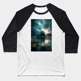 Thunder and Lightning Landscape Tee Baseball T-Shirt